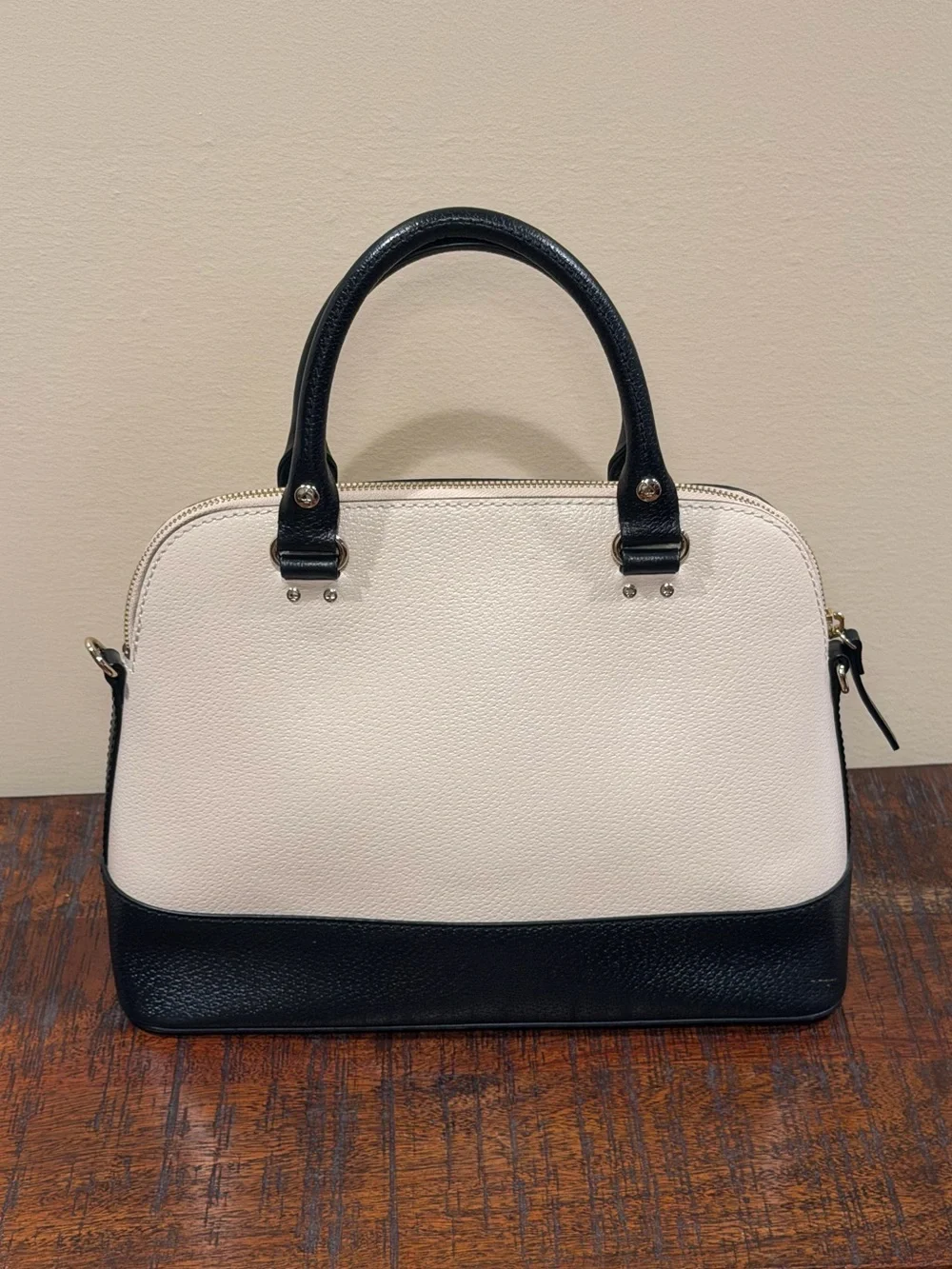 Kate Spade Black & Cream Dome Handbag